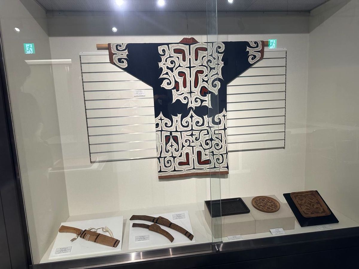 Ainu garment at a museum in Japan