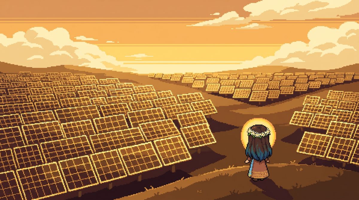 Cutscene: solar-farm ending